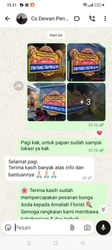 Testimonial Papan Bunga Pernikahan buanamekar